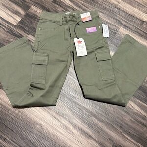 NWT Vanilla Star Olive Green High-rise Flare Cargo Pants Size 10